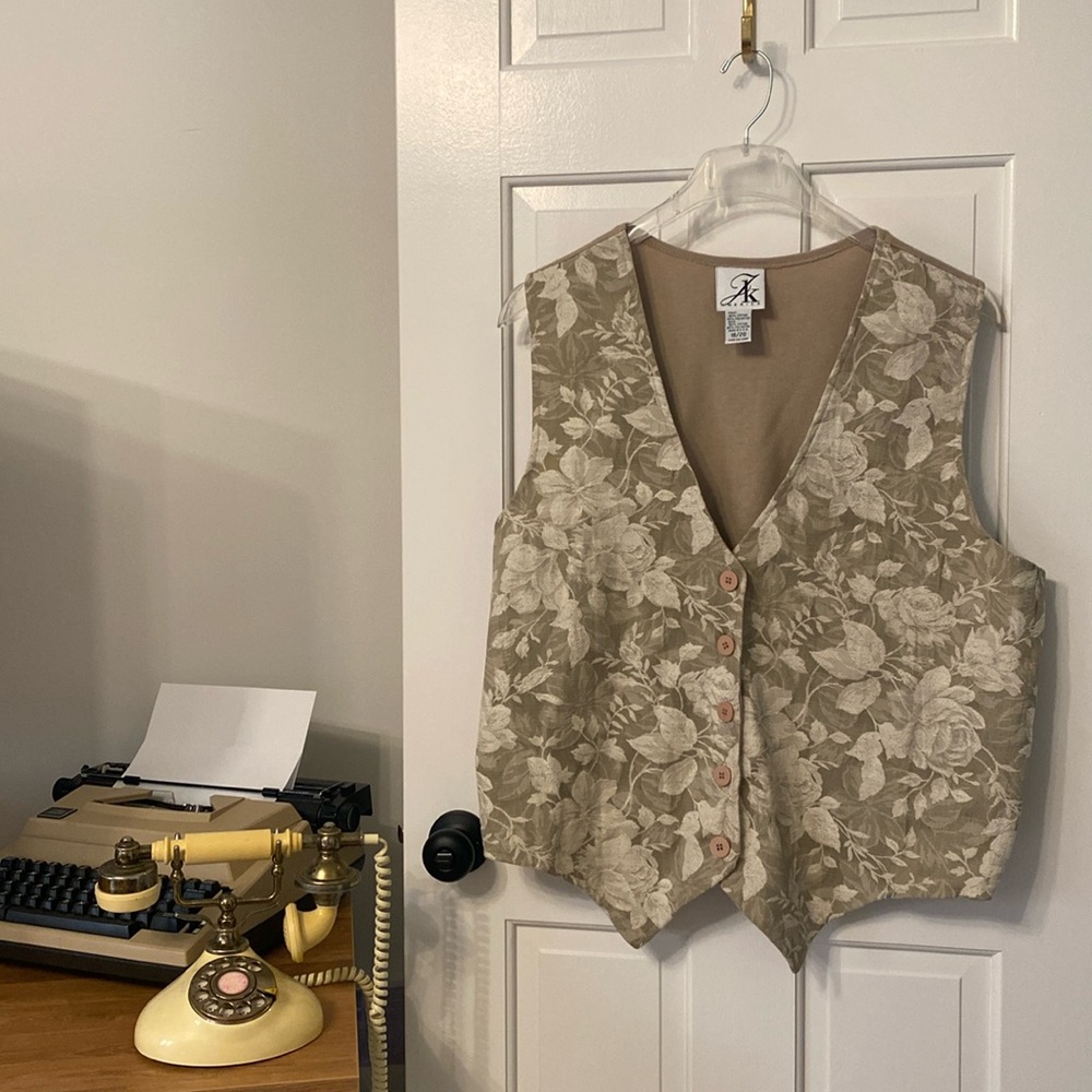 80s Vintage Floral Vest